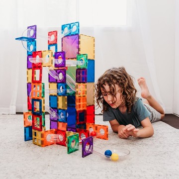 澳洲Connetix彩虹磁力積木-滾球軌道組(92pc)   益智玩具