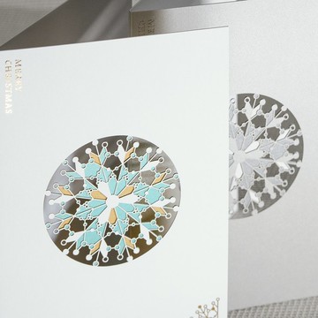 鏤空雪花耶誕卡