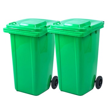 西羅亞環衛戶外240升塑料垃圾桶帶蓋帶輪可分類掛車印字加厚120L[DD080109]