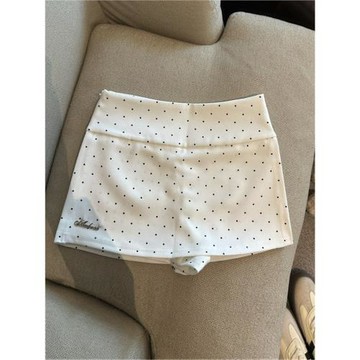 甜酷個性設計感波點A字防走光短褲裙女大碼夏季新品減齡感包臀裙