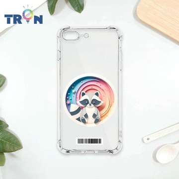 TRON IPhone 7/8 PLUS 可愛紙雕浣熊 四角防摔載具殼 軟殼 手機殼
