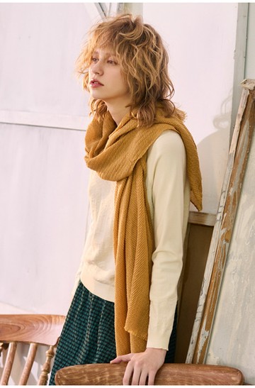 V領幾何織紋線衫