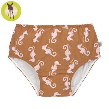 德國Lassig-嬰幼兒抗UV游泳尿布褲-焦糖海馬