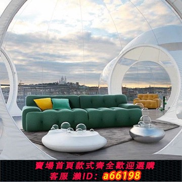 【台灣公司 可開發票】新真皮沙發小戶型網紅款輕奢硅膠豆腐塊設計師客廳新款家用沙發組