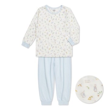 綠映比得長袖圓領套裝 (天絲洞感緹花布)