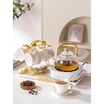 2025新款輕奢水杯家用客廳杯具整套茶杯茶具套裝結婚喬遷新居杯子