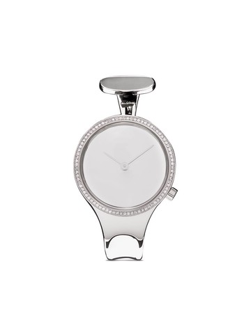 Georg Jensen - Vivianna white diamond 27mm - women - White Diamond/stainless steel/Sapphire Crystal - XS - SILVER