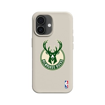 iPhone 16 SolidX 貝殼灰 - NBA - Logo-密爾瓦基公鹿 Milwaukee Bucks
