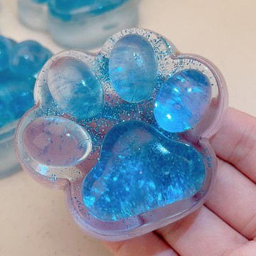 ▸現貨◂ 捏捏 冰透閃粉貓爪 捏捏樂 貓爪捏捏 藍色貓爪 TPR 解壓玩具 小紅書同款 減壓捏捏樂