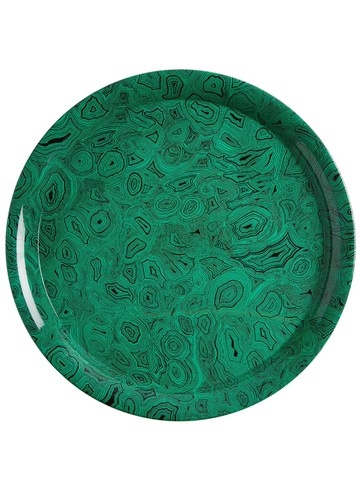 Fornasetti - Malachite graphic-print tray - unisex - Iron - One Size - Green