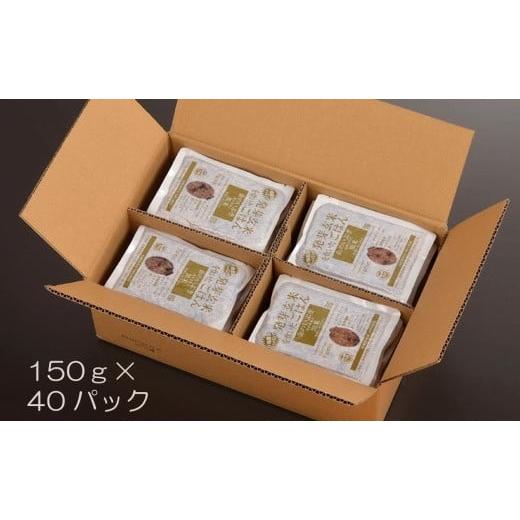 ふるさと納税 宮城県 登米市 金のいぶき発芽玄米と黒米を炊いたごはん150g×40パック（有機栽培玄米使用）