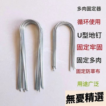⭐台灣出貨⭐多肉固定器u型鐵絲懸崖樁老樁圓弧鐵絲大棚草坪地錨定型地釘批髮