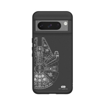 Pixel 8 Pro SolidSuit 黑 - 迪士尼-星際大戰 Star Wars - 千年鷹-線條白