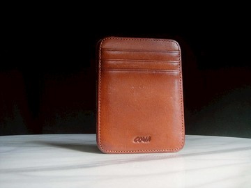 【老時光 OLD-TIME】早期二手品牌皮革名片卡夾