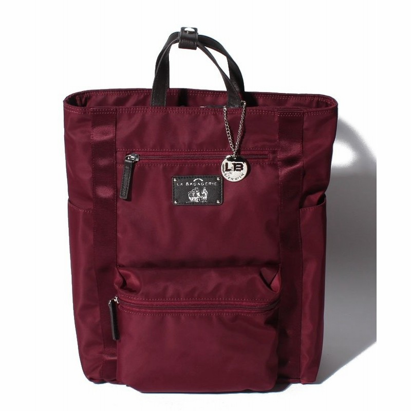La Bagagerie ラ バガジェリー 10ポケットスクエアリュック レディース ワイン 通販 Lineポイント最大get Lineショッピング