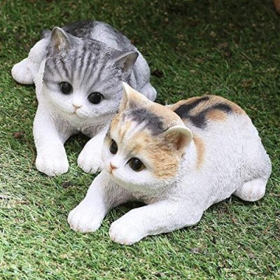 [ファンシー] ネコ 三毛猫 猫 置物 インテリア ガーデニング ガーデン 