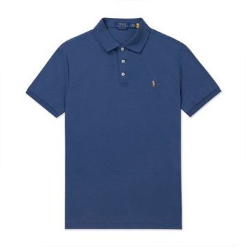 Polo Ralph Lauren RL 熱銷刺繡小馬透氣排汗短袖Polo衫 上衣-灰藍色