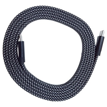 Magtame 60W 扁線款 磁性快收納充電傳輸線 Type-C to Type-C  1.5m  黑色  1個