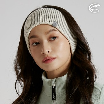 ADISI 雙色針織Oceanpure抗菌二用保暖脖圍 AS25034 麻灰白 (F)｜刷毛 保暖頭帶 保暖圍脖 蚵紗 海毛紗