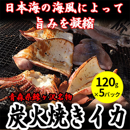 イカ 炭火焼きイカ 5パック セット 青森 いか 干物 干物セット するめ スルメ スルメイカ 海鮮 魚介類 魚介 海産物 国産 加工食品 惣菜 青森県 鰺ヶ沢町 ※ご入金確認後 3ヶ月以内の発送にな