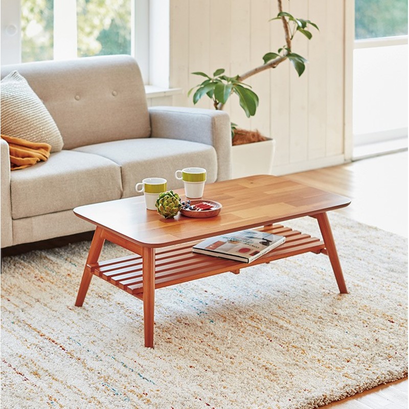 ローテーブル 折りたためる突き板棚付きテーブル ニトリ 最新 Amazon