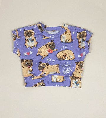 Pugs 嬰兒 T 卹、男嬰 T 卹、女嬰 T 卹、嬰兒衣服、狗印花