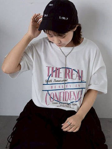 醒目英文標誌印花短袖休閒T恤(0F000949010) - ehka sopo