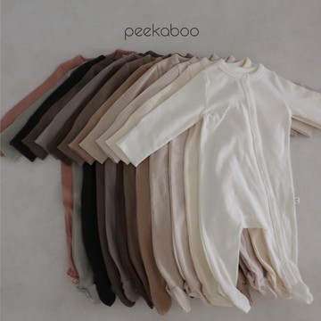 Peekaboo Chuchu純色連身衣【現貨】新生兒衣服 嬰兒包屁衣 寶寶衣服 嬰兒衣服 兒童睡衣 韓國童裝