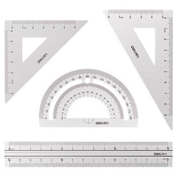 得力Deli金屬套尺/79532/4件組/銀色
