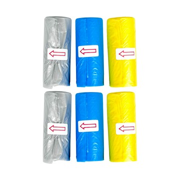 BEER BEAR 皮久熊 袋著走輕便清潔袋 MY9609  1組  黃色 + 藍色 + 銀色  6捲