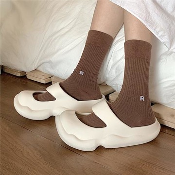 女夏季日系甜美風涼拖鞋學生外穿時尚防滑厚底簡約復古瑪麗珍拖鞋