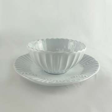 義VBC casa純白系列 22 cm 盤 + 14 cm 飯碗 / 2入組套裝