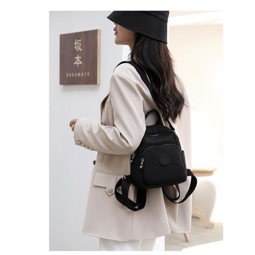 小背包女雙肩2024新款冬牛津布時尚雙肩包百搭帆布小包小眾尼龍布