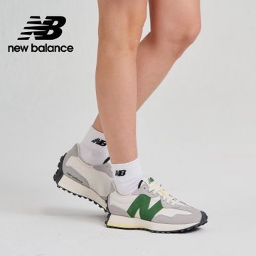 【New Balance】復古鞋_女性_白灰綠_WS327PU-B楦(網路獨家款)