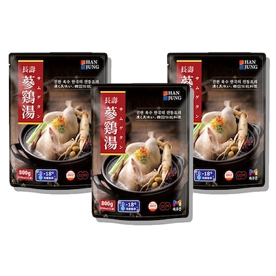 長寿冷凍参鶏湯800g （3個）サムゲタン　韓国スープ　レトルト食品  moguchon 