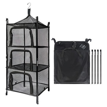 CLS 站立方形曬網 附收納袋 + 腳架 4支 893g  顏色隨機  1個  4層