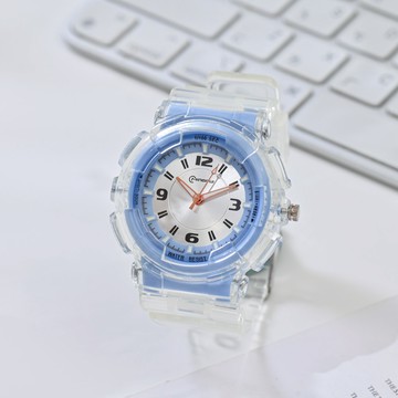 iBonjour運動型錶-果凍銀藍-43mm