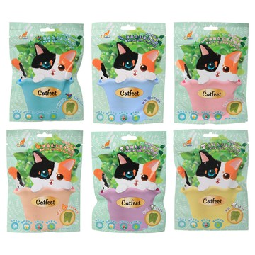 CatFeet 《6入組》 呼嚕愛乾淨 薄荷化毛潔牙餡餅 60g