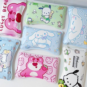家用冰枕 可愛草莓熊冰枕 兒童午睡冰涼水枕頭 夏季少女心免注水降溫神器