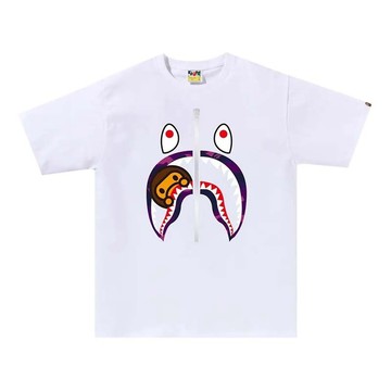 BAPE Color Camo Milo Shark Tee 鯊魚 紫迷彩 短袖 白色 RAY-47 [台灣現貨]