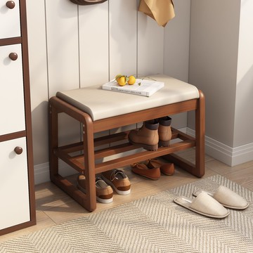 公司貨 超低價 實木換鞋凳客廳家用門口進門凳軟包坐墊穿鞋凳入戶凳子鞋櫃一體 快速發貨