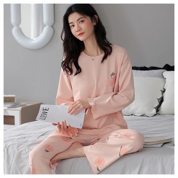 SCL促銷  拉拉桃 秋冬睡衣 長袖褲 中大尺碼 居家睡衣長袖褲套裝 23443
