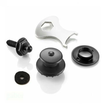 LOXX 吉他貝斯安全背帶釦 LOXX-E-B-CHROME  霧黑 鍍鉻背帶扣 德製【黃石樂器】