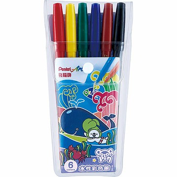 Pentel 飛龍 S3602-06 彩色筆 (6色裝)【APP滿額下單4%點數(單一帳號最高1500點)】5/31止
