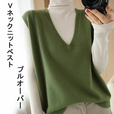 ニットベスト レディース ジレ プルオーバー ベスト Vネック ゆったり ニットジレ スクールベスト おしゃれ Vネックベスト ニット 着痩せ 通販 Lineポイント最大get Lineショッピング
