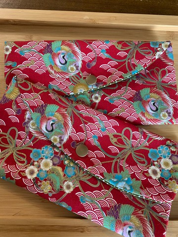 瑞氣祥鶴文青風萬用袋-吸睛紅 禮物 收納紅包 濕紙巾 衛生棉收納