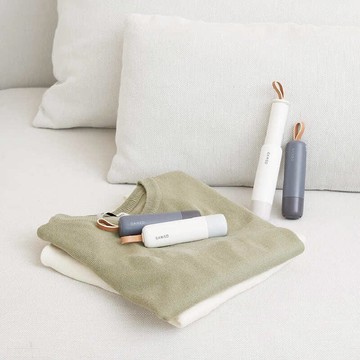 旅行口袋伸縮毛絮黏把＋補充包 x75卷 典雅白+補充包