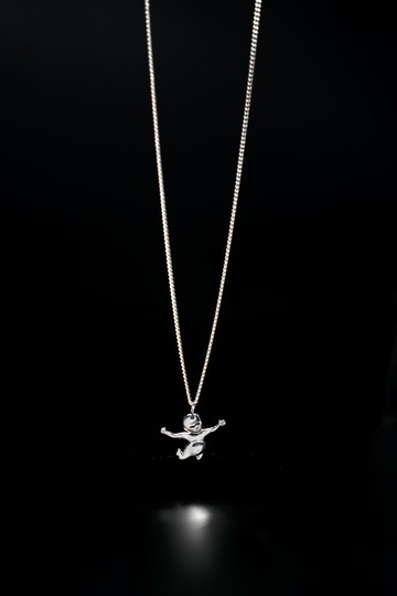 跳海實驗銀飾項鏈中性極簡男女設計師款涅槃nirvana吊墜百搭