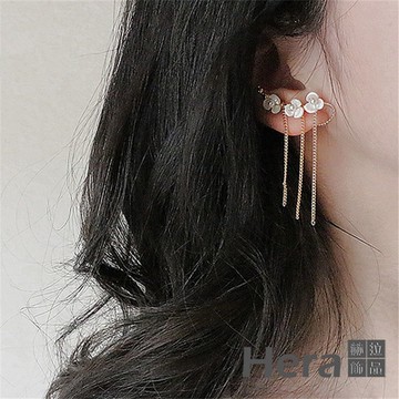 【Hera 赫拉】流蘇小貝殼花朵氣質耳骨夾 H110120309