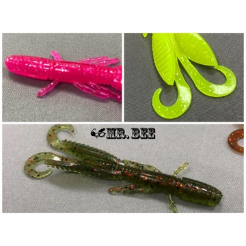 【LUREER】 MR.BEE蜜蜂先生 竹節蟲軟蟲 2.5" 路亞 根魚 軟蟲